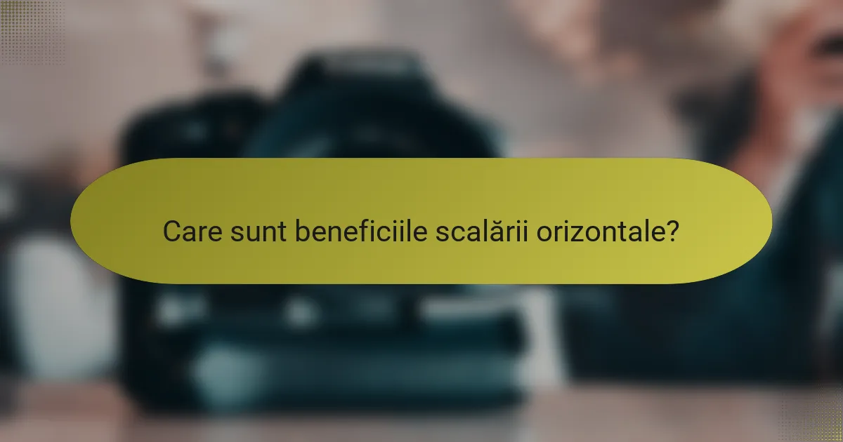 Care sunt beneficiile scalării orizontale?