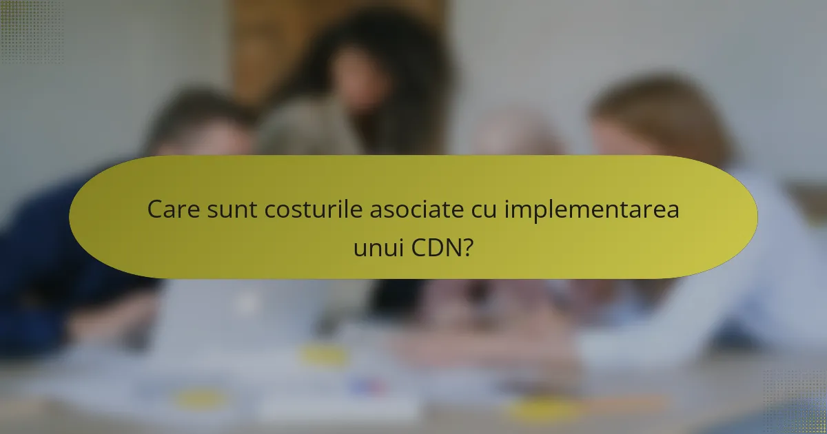 Care sunt costurile asociate cu implementarea unui CDN?