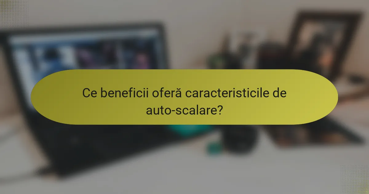 Ce beneficii oferă caracteristicile de auto-scalare?