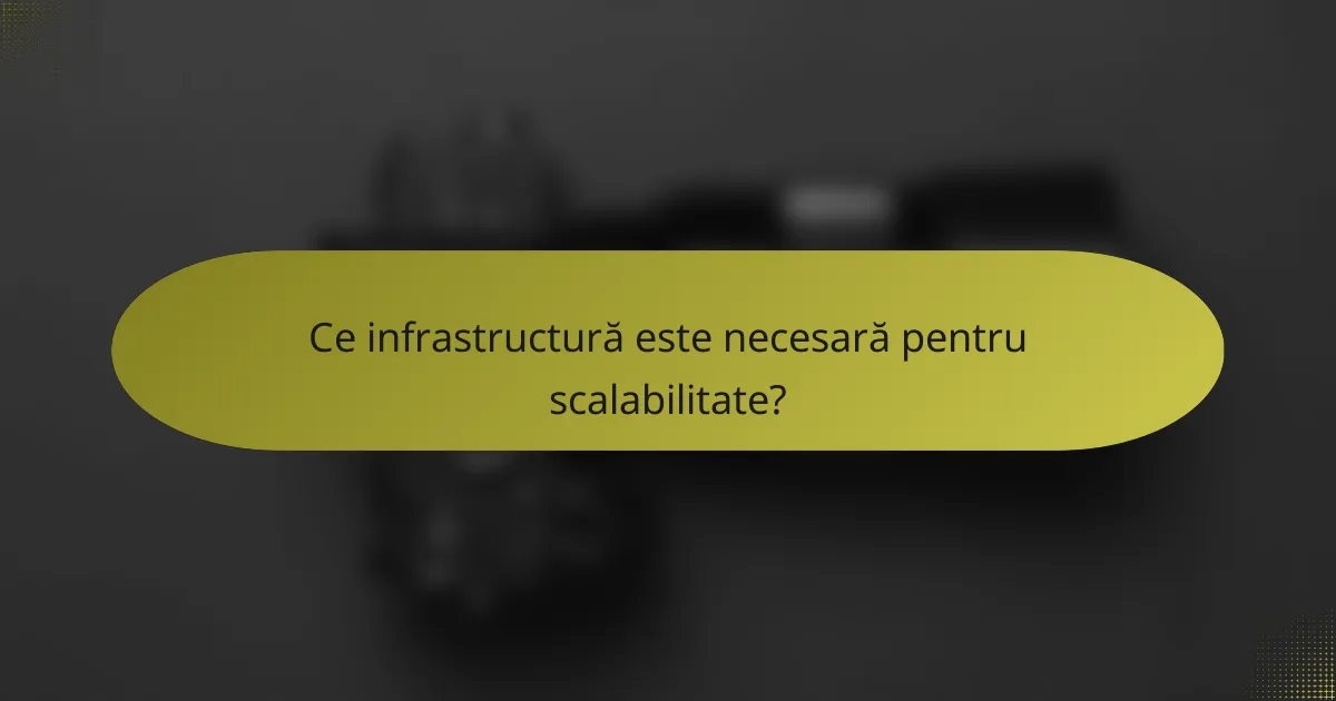 Ce infrastructură este necesară pentru scalabilitate?