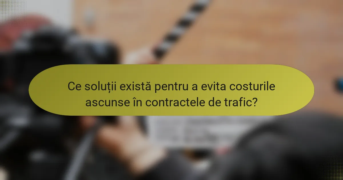 Ce soluții există pentru a evita costurile ascunse în contractele de trafic?