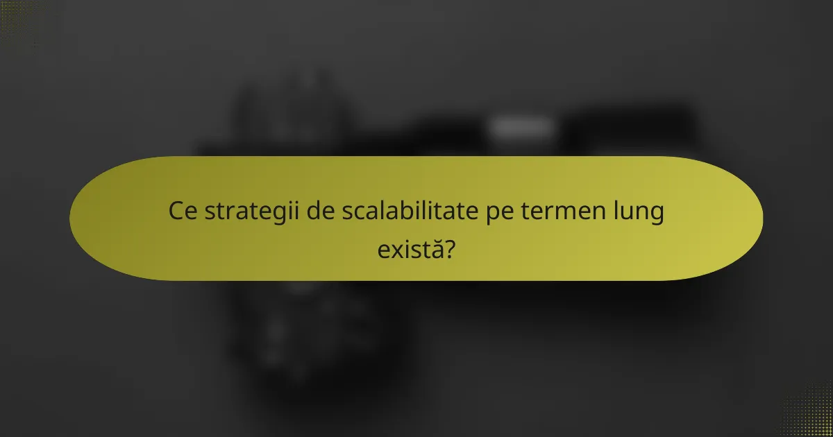 Ce strategii de scalabilitate pe termen lung există?